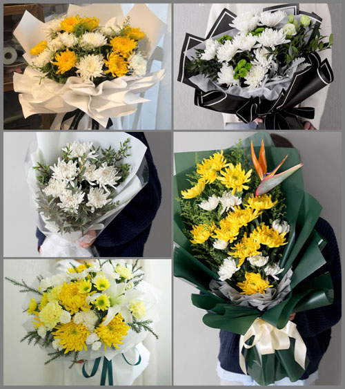 山东莱芜莱城区高庄街道南梨沟村白事花束代送